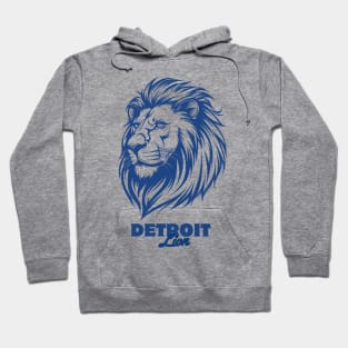 Lion head with the letters Detroit lion. Hoodie